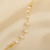 Peach Chalcy and Green Amethyst Beaded Necklaces