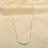 Amazonite and Labradorite Beads Bar Necklaces
