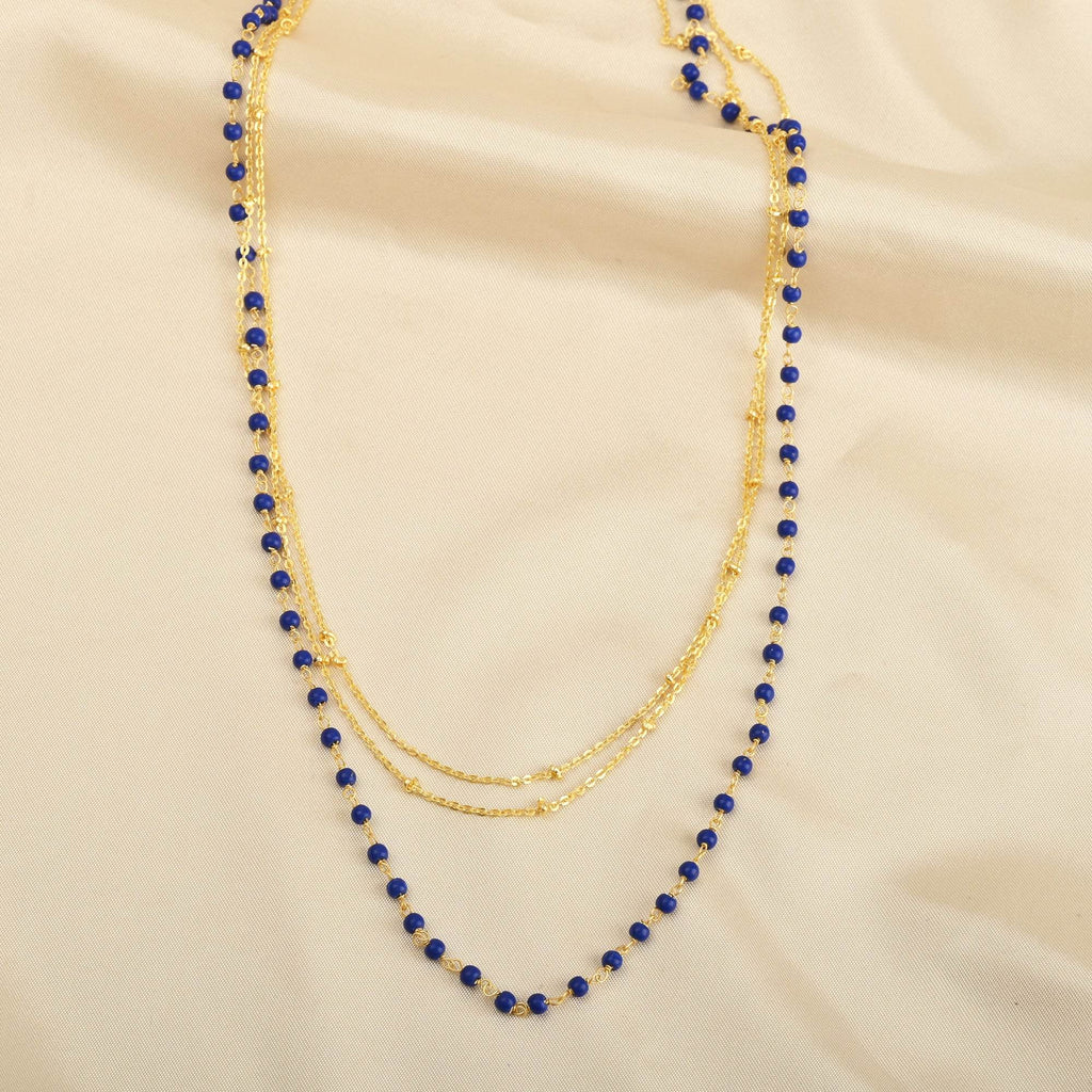 Multi Layered Gemstones Beaded Necklaces - La Vitá Jewels