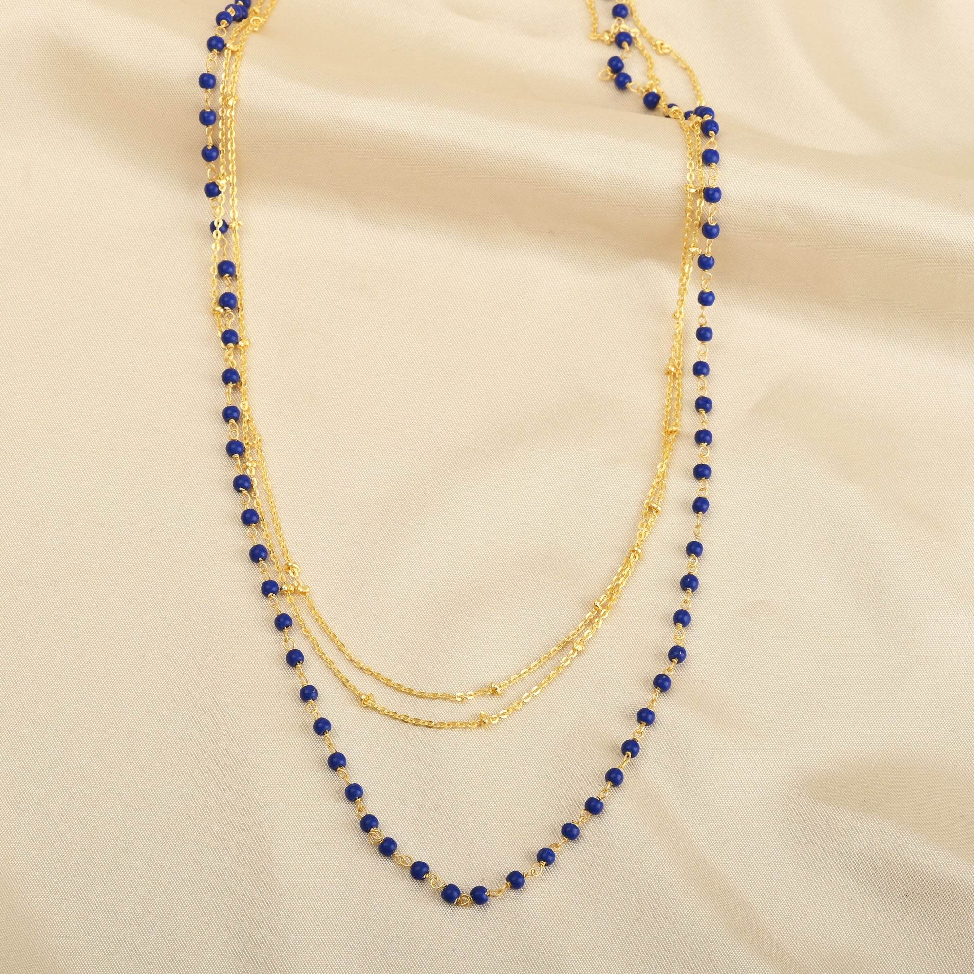 Multi Layered Gemstones Beaded Necklaces - La Vitá Jewels