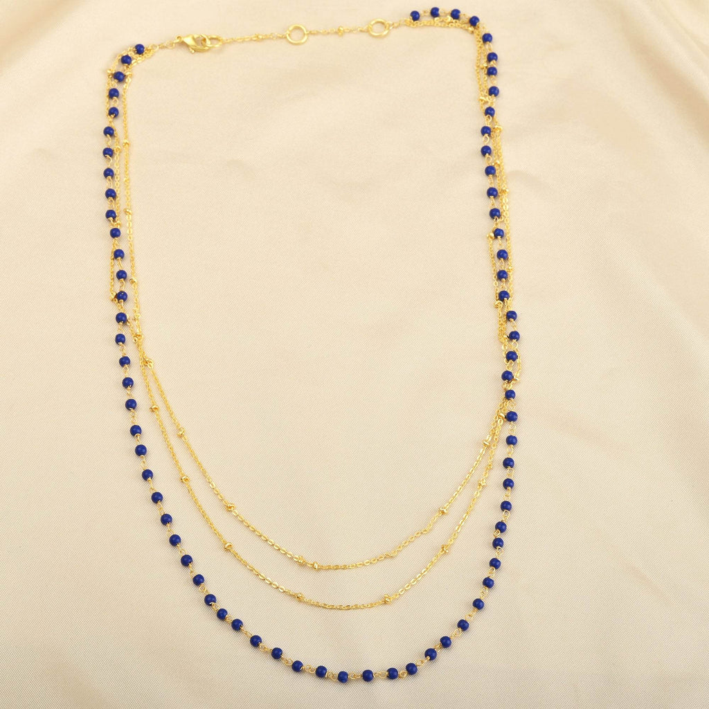 Multi Layered Gemstones Beaded Necklaces - La Vitá Jewels
