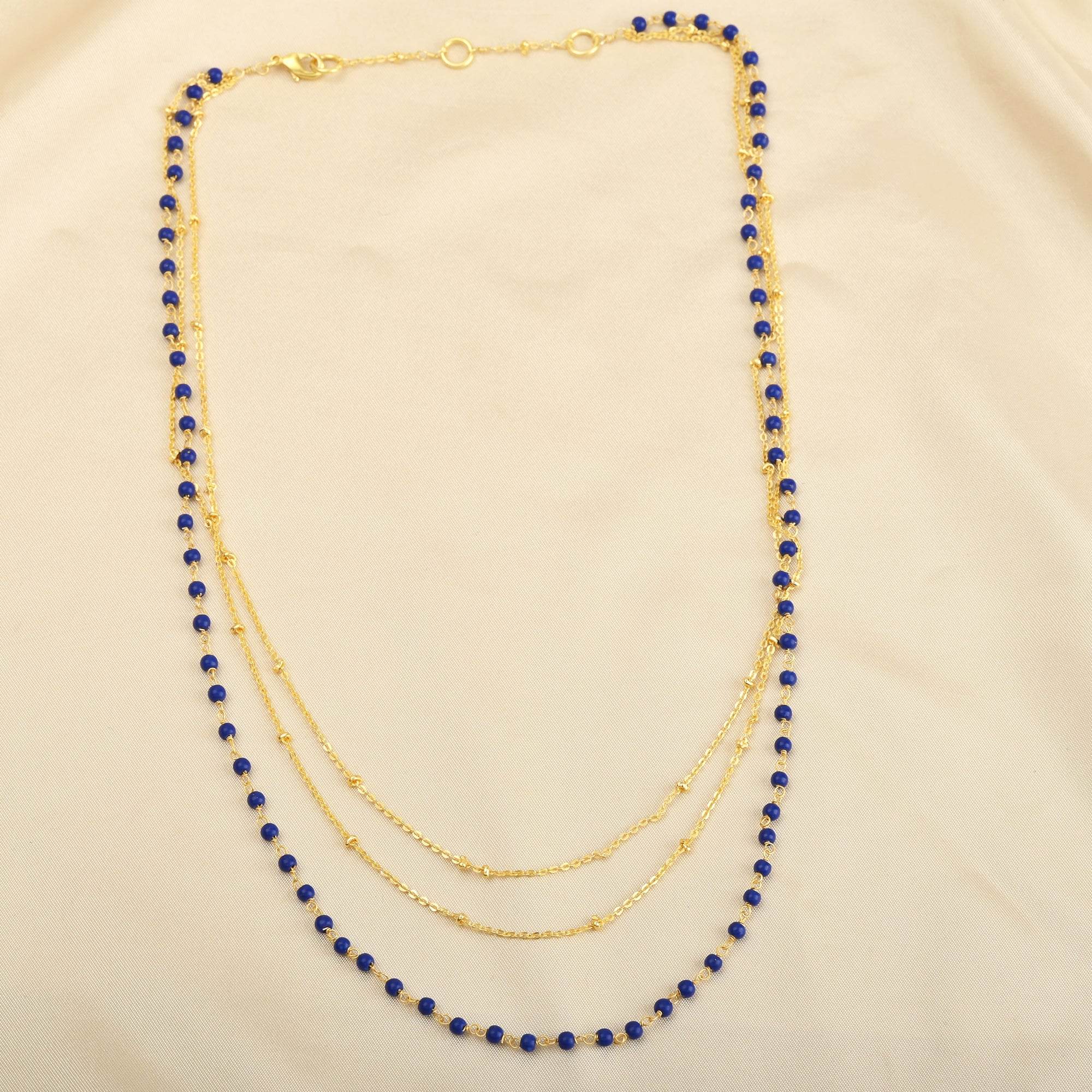 Multi Layered Gemstones Beaded Necklaces - La Vitá Jewels