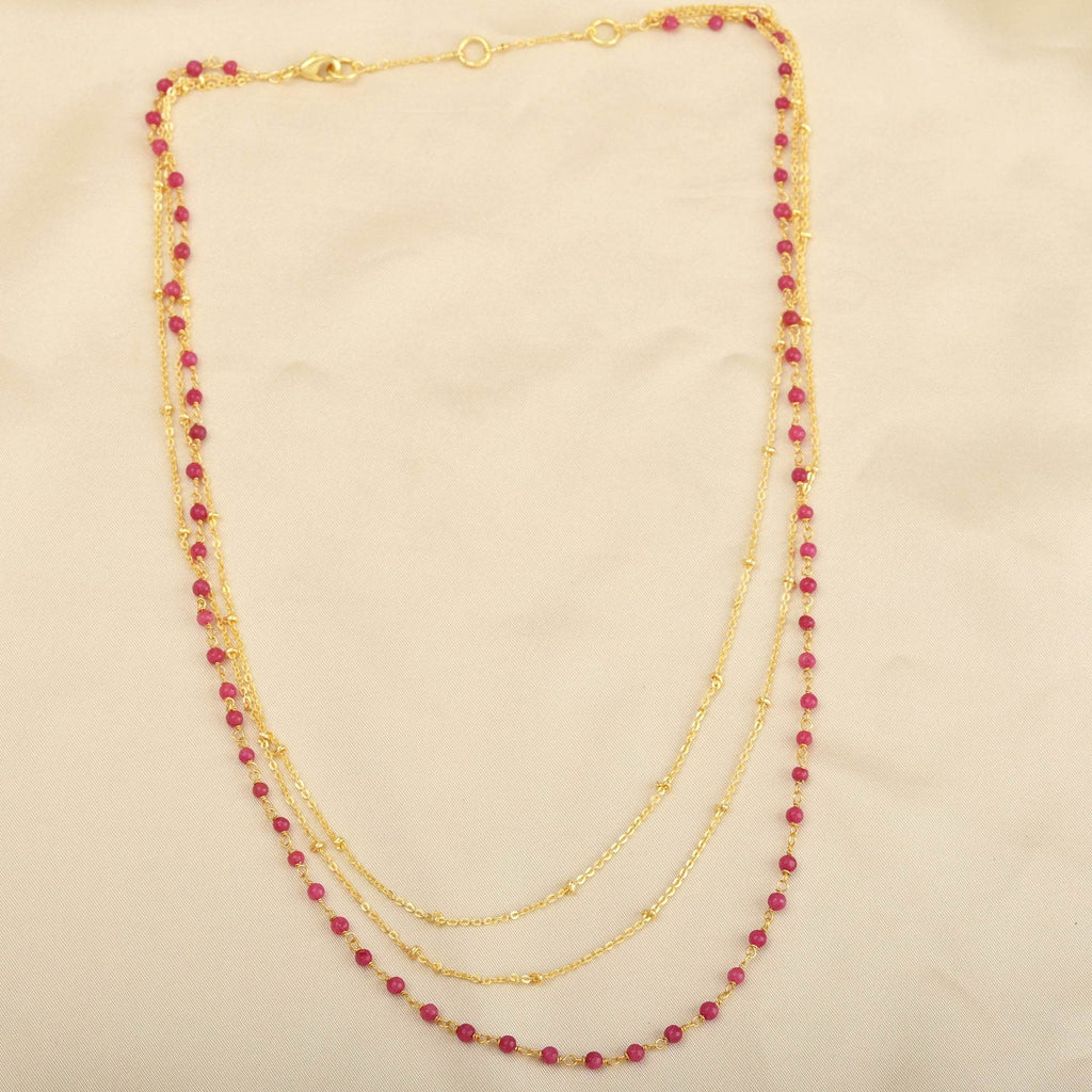 Multi Layered Gemstones Beaded Necklaces - La Vitá Jewels