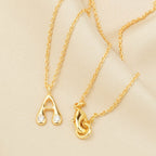 White Cubic Zirconia with A Custom Letter Necklaces - La Vitá Jewels