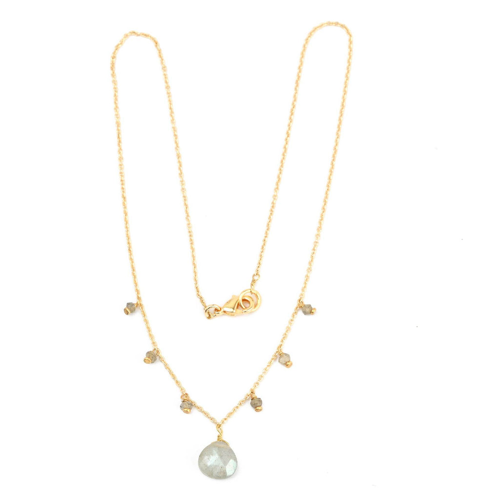 Labradorite with Beads Stone Necklaces - La Vitá Jewels