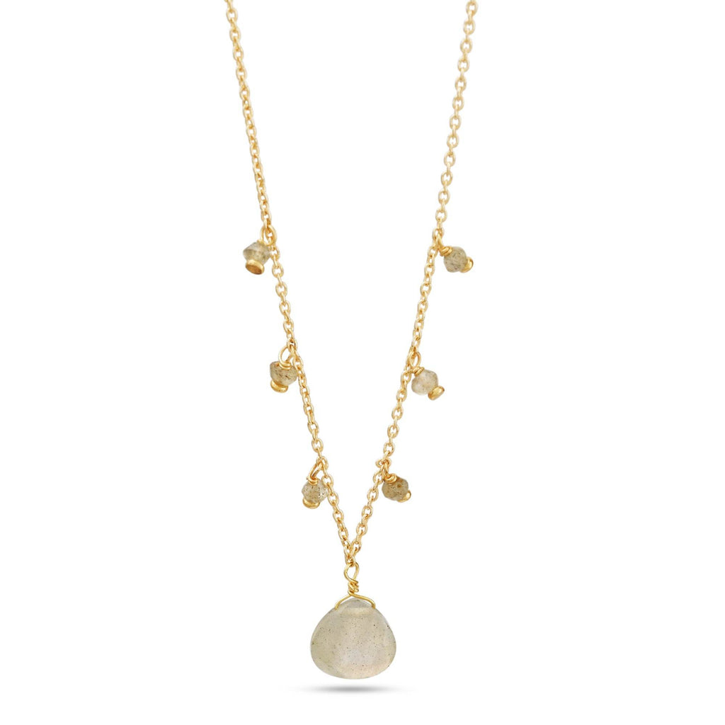 Labradorite with Beads Stone Necklaces - La Vitá Jewels