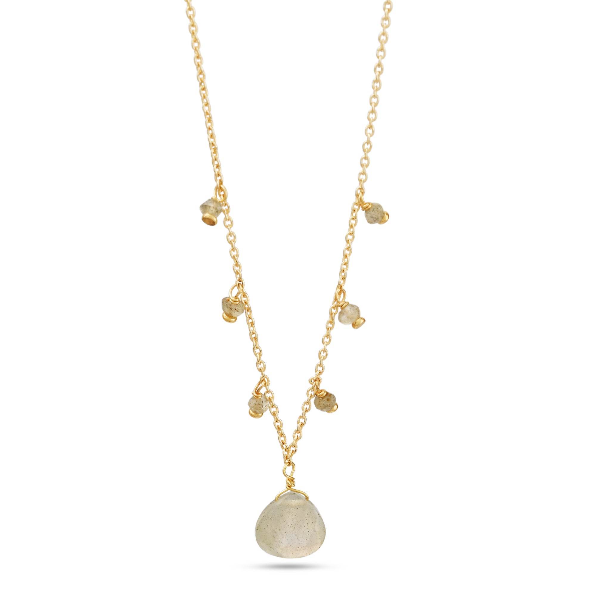 Labradorite with Beads Stone Necklaces - La Vitá Jewels