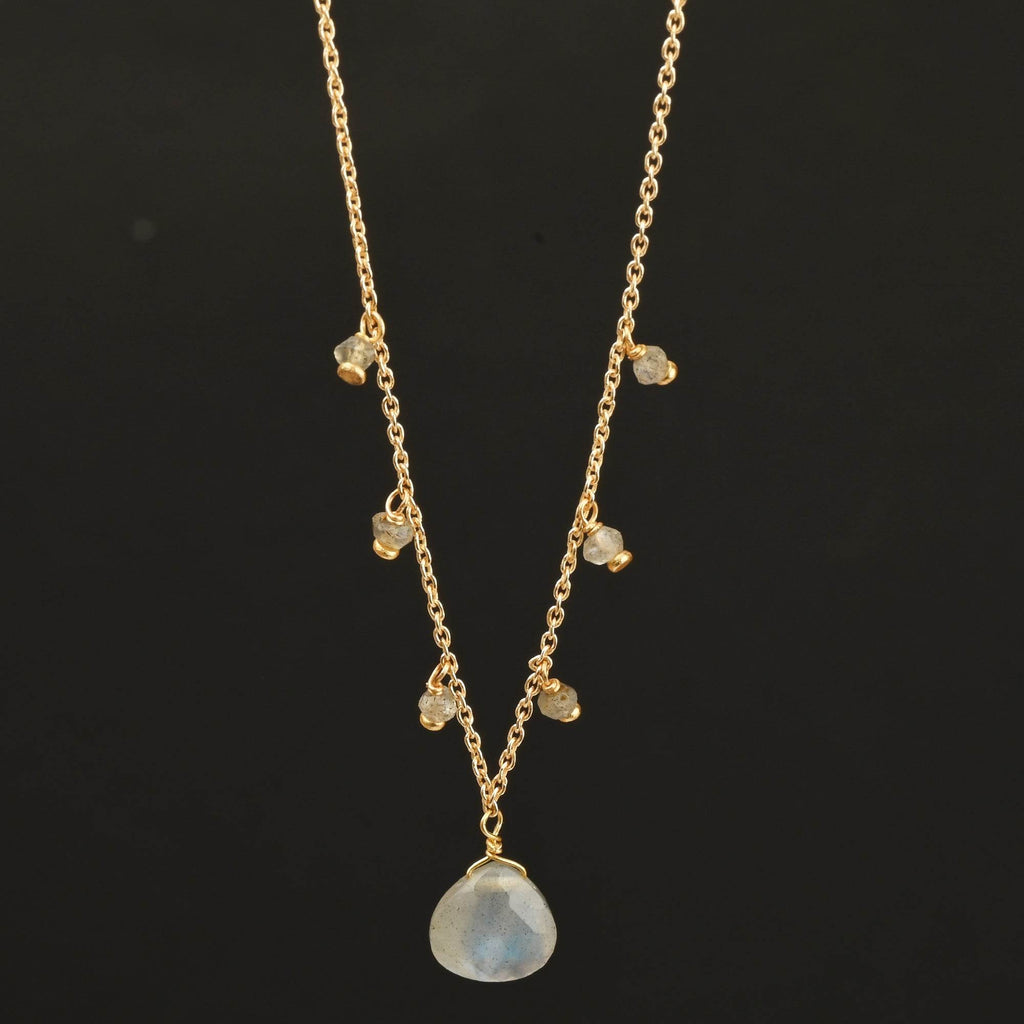 Labradorite with Beads Stone Necklaces - La Vitá Jewels