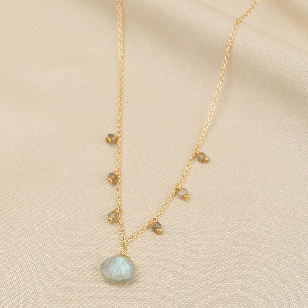 Labradorite with Beads Stone Necklaces - La Vitá Jewels