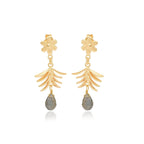 Flora Labradorite Earrings - La Vitá Jewels