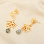 Flora Labradorite Earrings - La Vitá Jewels