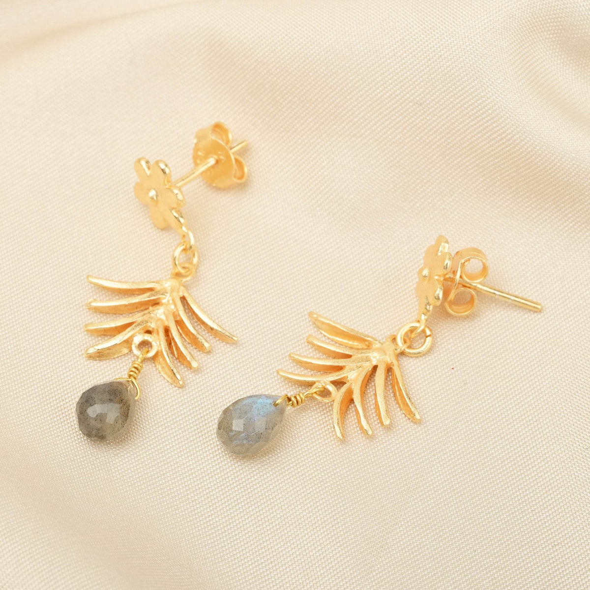 Flora Labradorite Earrings - La Vitá Jewels