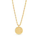 Round Disc Infinite Texture Necklace
