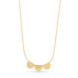 Three Half Moon Hammered Necklaces