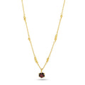 Garnet Gemstone with Metal Beads Necklaces in Sterling Silver - La Vitá Jewels