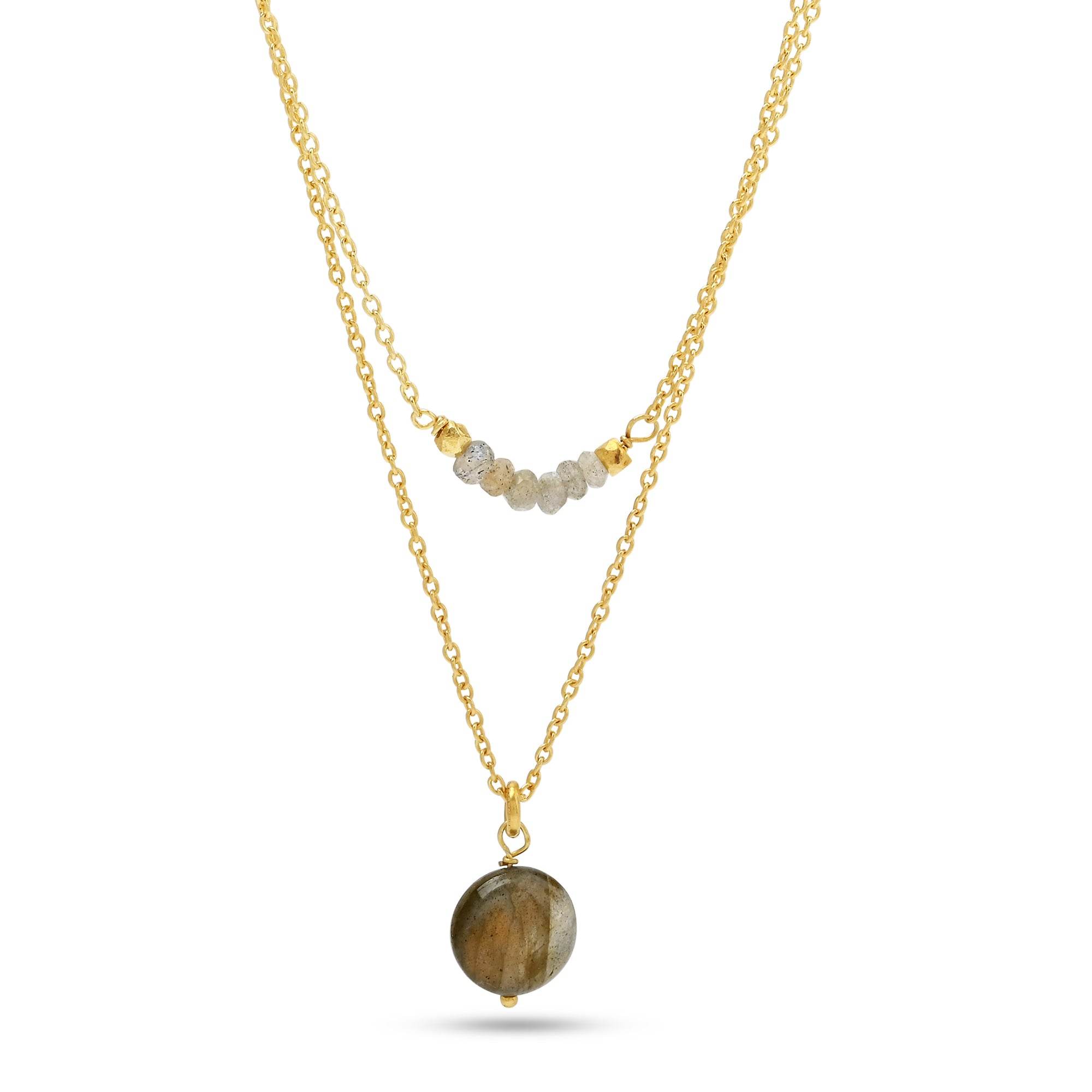 Julia Labradorite Gemstone Necklaces in Sterling Silver - La Vitá Jewels