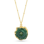 Sterling Silver Green Solar Quartz Necklaces - La Vitá Jewels