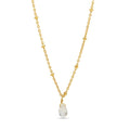 Sterling Silver Rainbow Drop with Ball Chain Necklace - La Vitá Jewels