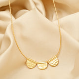 Three Half Moon Hammered Necklaces