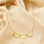 Three Half Moon Hammered Necklaces - La Vitá Jewels