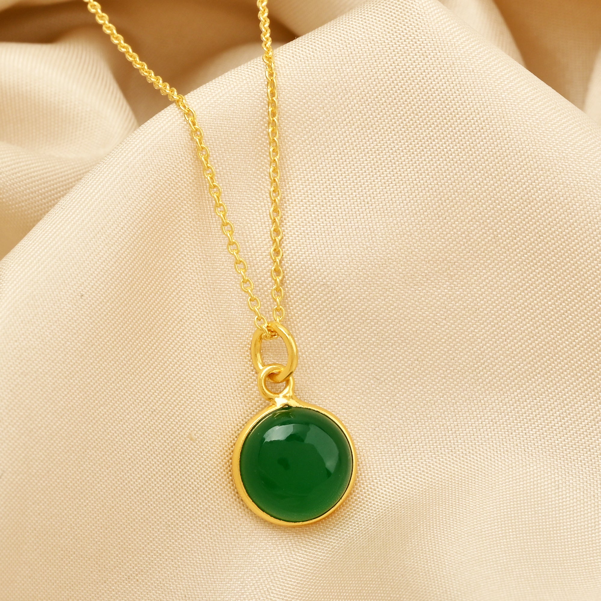 Green Onyx and Green Chalcedony Necklaces