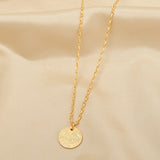Round Disc Infinite Texture Necklace