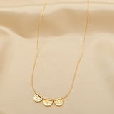 Three Half Moon Hammered Necklaces