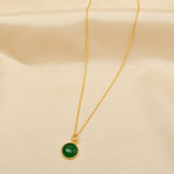 Lara Green Chalcedony Necklace