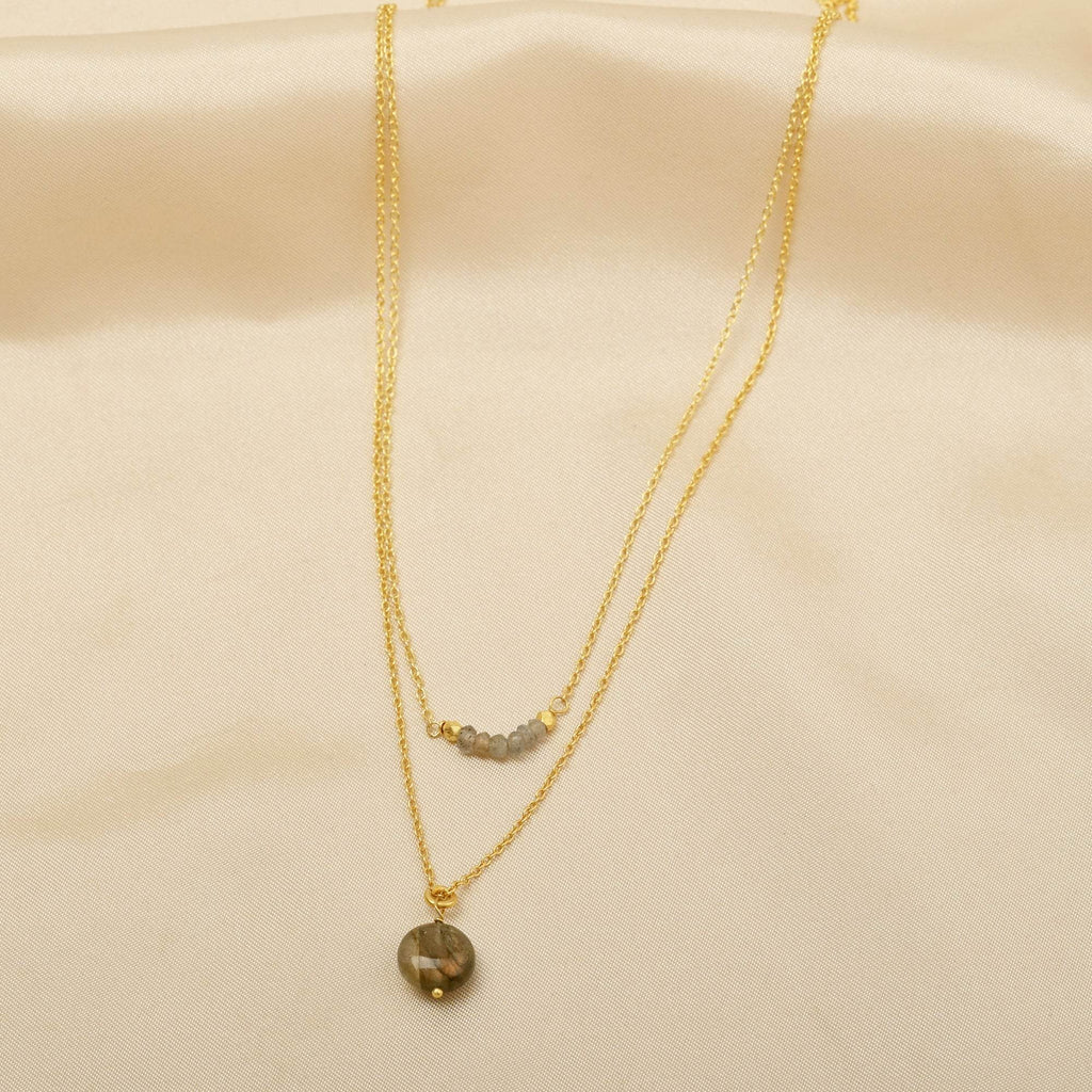 Julia Labradorite Gemstone Necklaces in Sterling Silver - La Vitá Jewels