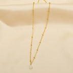 Sterling Silver Rainbow Drop with Ball Chain Necklace - La Vitá Jewels