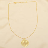 Round Disc Flower Necklaces