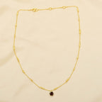 Garnet Gemstone with Metal Beads Necklaces in Sterling Silver - La Vitá Jewels