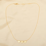 Three Half Moon Hammered Necklaces