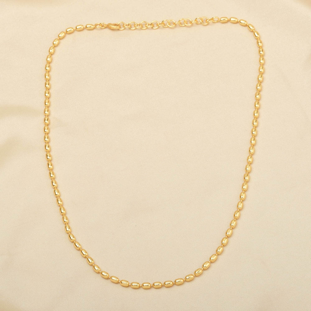 Golden Metal Beaded Necklaces - La Vitá Jewels