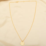 Round Disc Infinite Texture Necklace