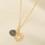 Labradorite with Round Disc Necklaces