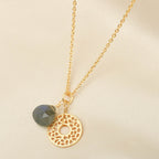 Labradorite with Round Disc Necklaces - La Vitá Jewels