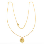 Flower Texture with Garnet Gemstone Necklaces - La Vitá Jewels