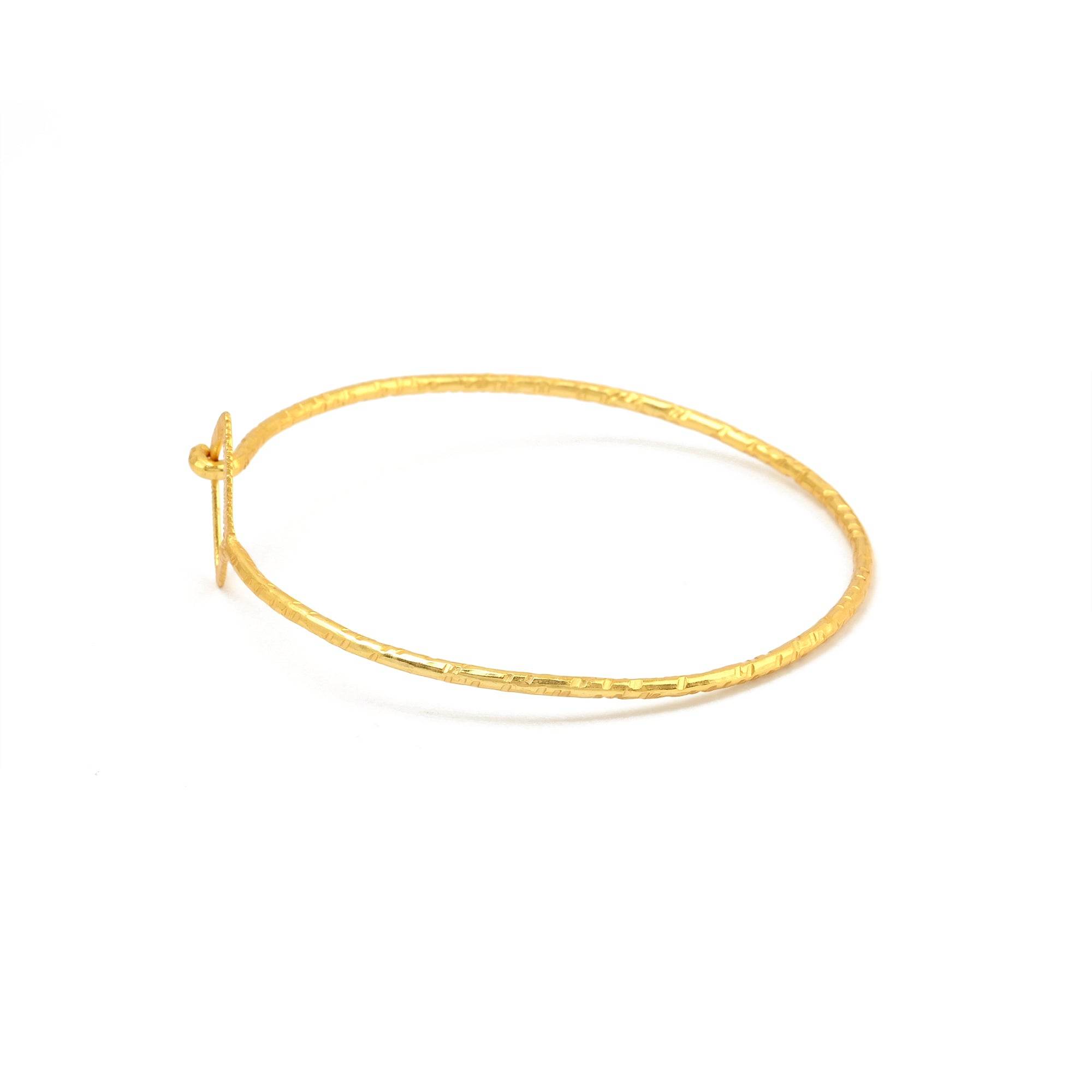 Hammered with Texture Bangle Bracelets - La Vitá Jewels