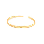Custom Letter Open Cuff Bangle Bracelets - La Vitá Jewels