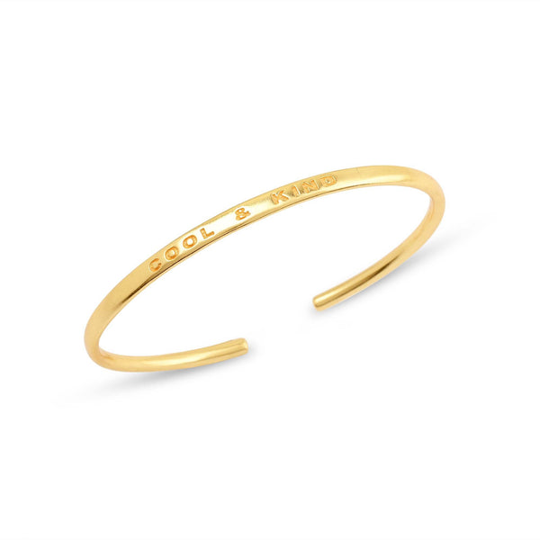 Custom Letter Open Cuff Bangle Bracelets - La Vitá Jewels
