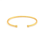Open Cuff Hammered Metal Bangle Bracelets - La Vitá Jewels