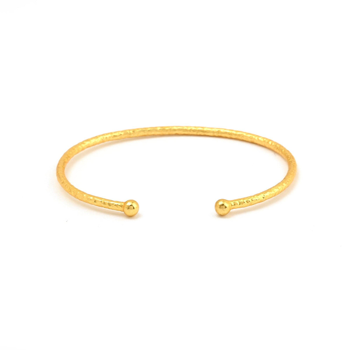 Open Cuff Hammered Metal Bangle Bracelets - La Vitá Jewels