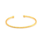 Open Cuff Hammered Metal Bangle Bracelets - La Vitá Jewels