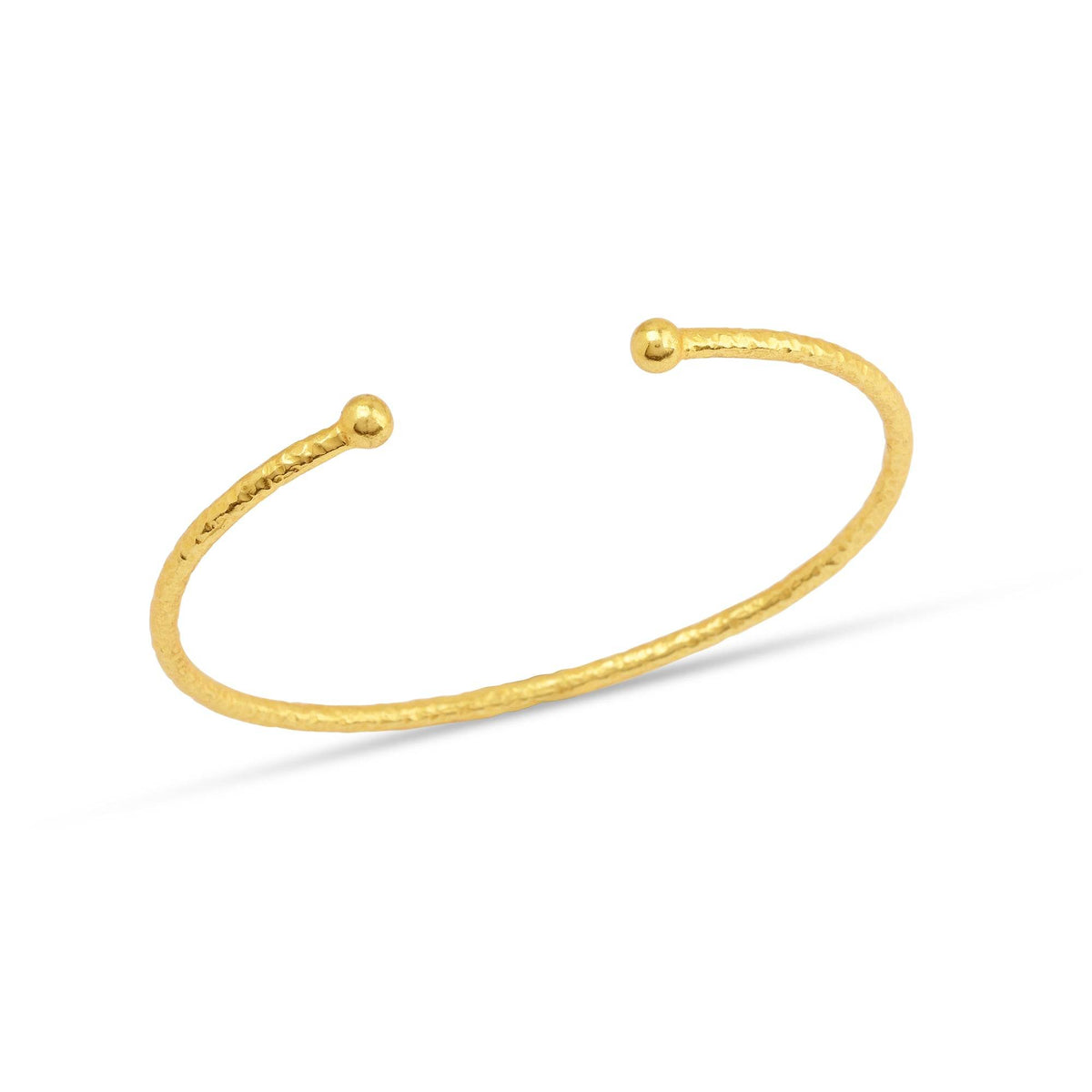 Open Cuff Hammered Metal Bangle Bracelets - La Vitá Jewels