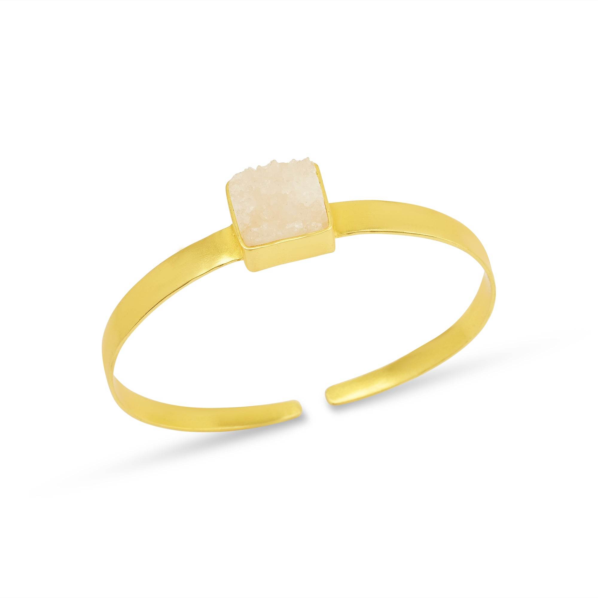 Druzy Gemstone Adjustable Bangles - La Vitá Jewels
