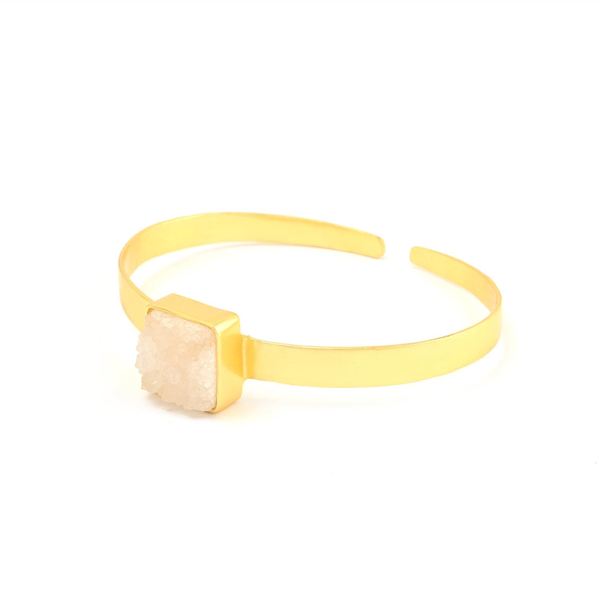 Druzy Gemstone Adjustable Bangles - La Vitá Jewels