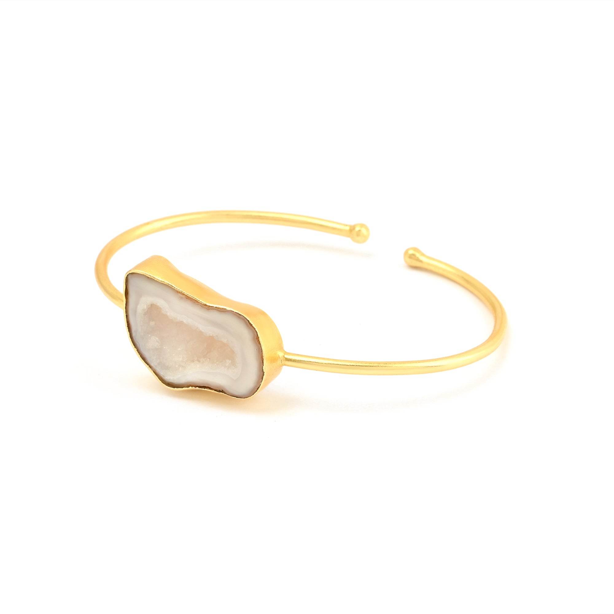 Druzy Gemstone Adjustable Bangles - La Vitá Jewels