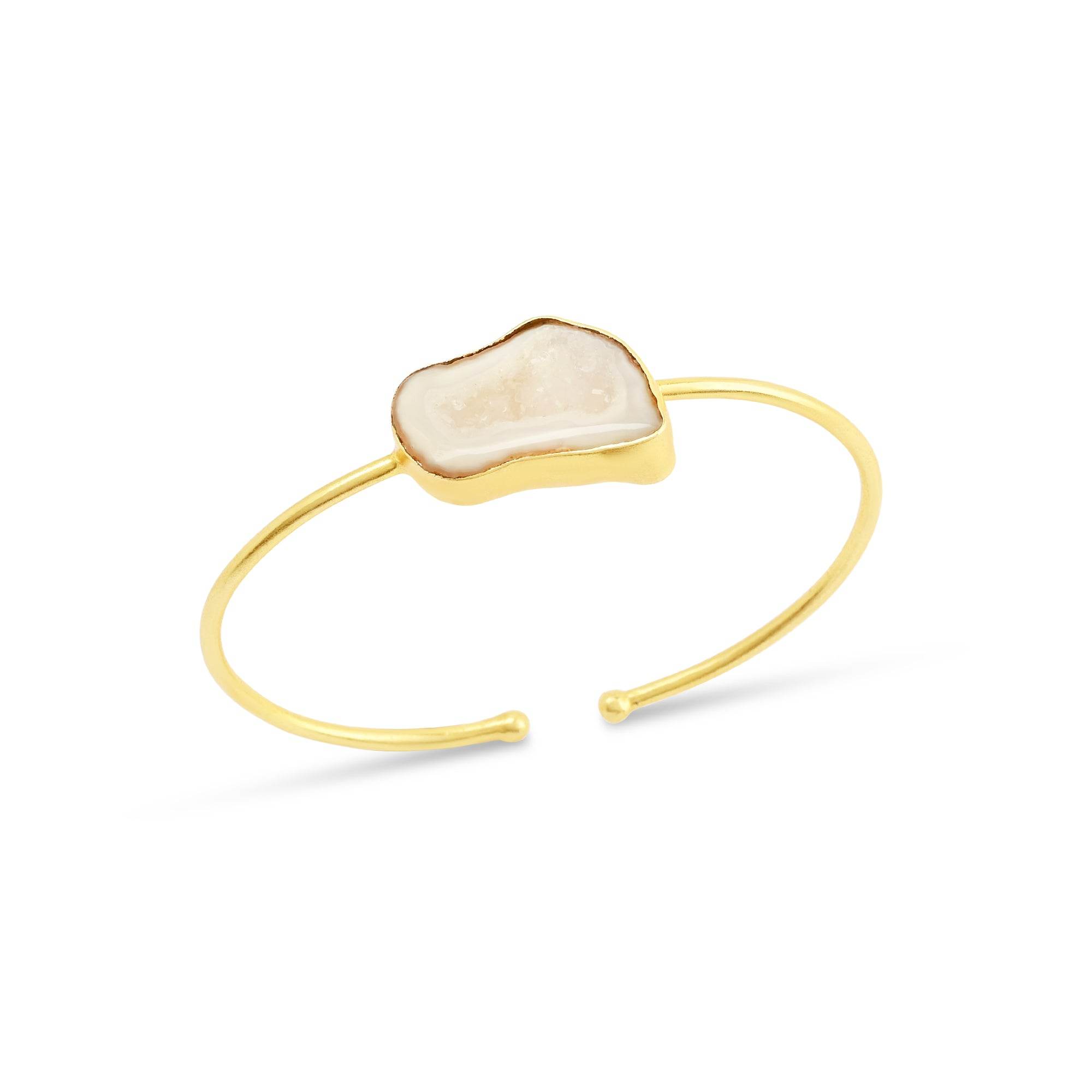 Druzy Gemstone Adjustable Bangles - La Vitá Jewels