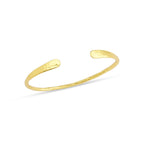 Hammered Metal Open Cuff Adjustable Bangles - La Vitá Jewels